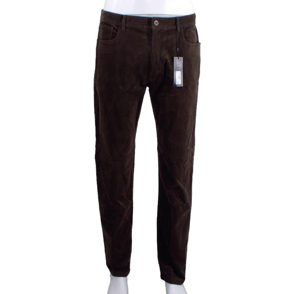 The Mens Store Bloomingdales Corduroy Tailored Fit Pants Brown 34W x 32L Classic